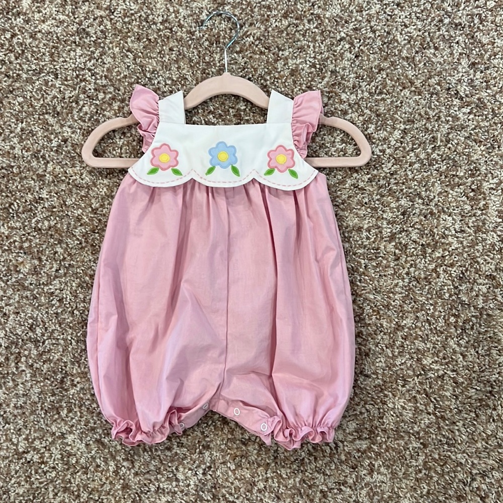 Petit Ami Romper Smocked Baby Girl Romper NEW